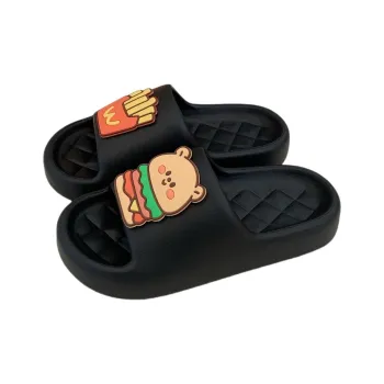 Thin Strips Sandal Slippers Unisex, Black