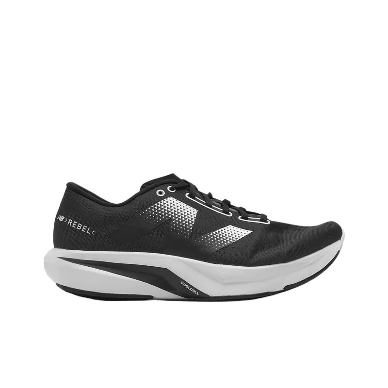 New Balance Rebel V4 Anti Slip Wear Resistant Low Top Training Running Shoes Men's Black White 2E Width-1
