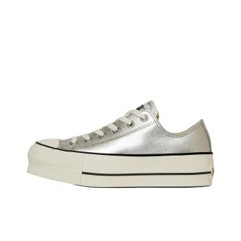 Converse All Star Anti Slip Wear Resistant Low Top Skateboard Shoes Unisex Silver