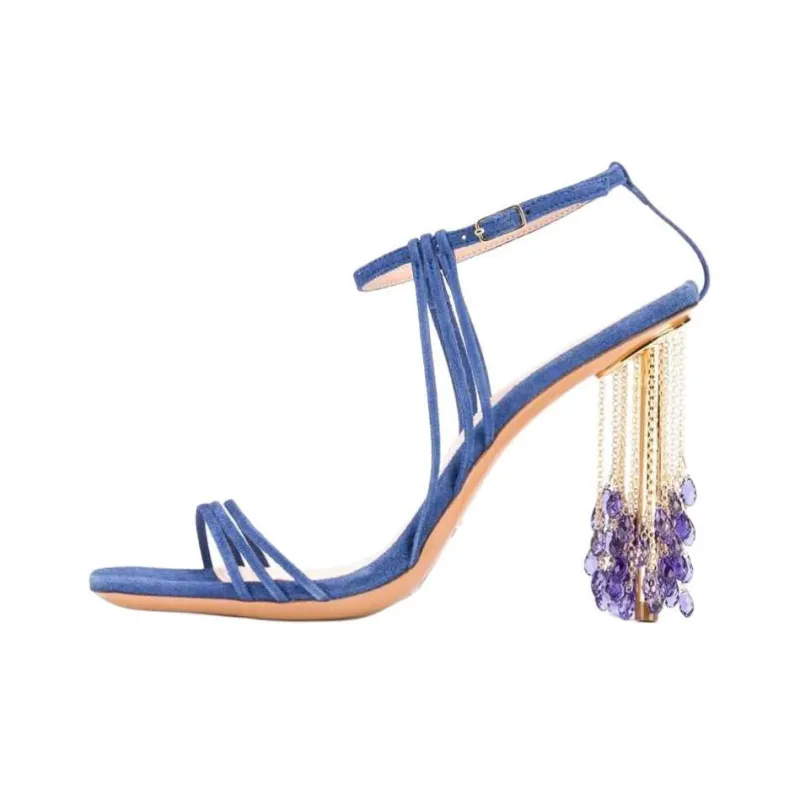 Jacquemus Lavandes Strap Sandals 11.5cm Women's Blue-0