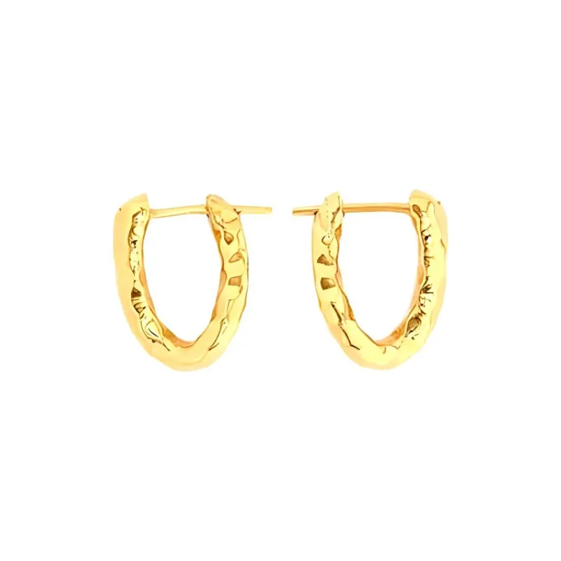 JIL SANDER Hammered Hoop Earrings-0