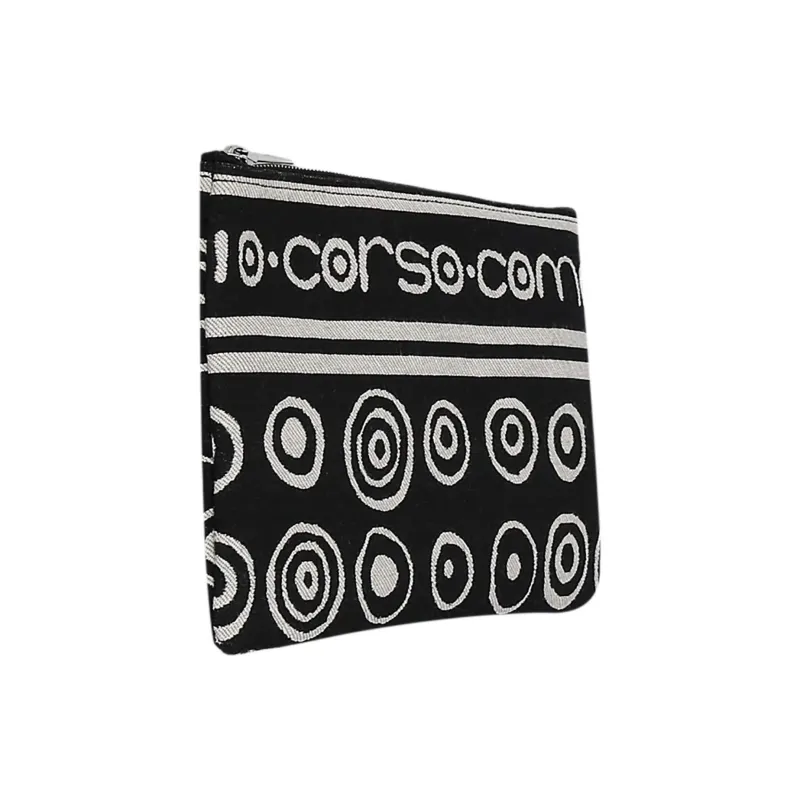 10 CORSO COMO Fabric Clutch Unisex Black & Beige-1
