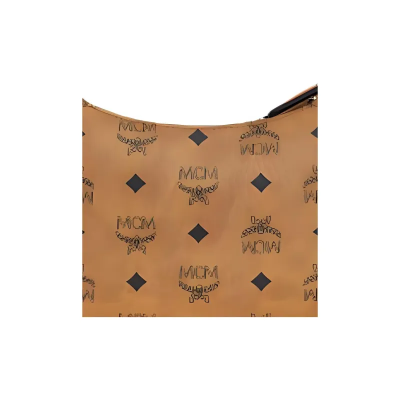 MCM Aren Visetos Canvas Shoulder Bag Crossbody Bag Small Size Women's Cognac Brandy-4
