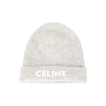 CELINE Ribbed Felted Wool Beanie