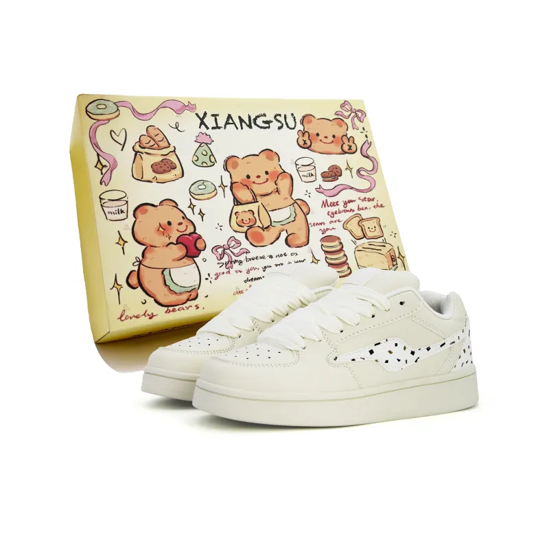 XIANGSU Fashion Trend Comfortable Commute Versatile Low-Top Skateboard Shoes Women's-10