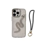 Multicolor Glass Crushed+3D Effect Snake Lanyard with Wrist Strap No. 4