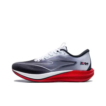 Erke Cushioning Rebound Low Top Qi Technology Casual Running Shoes Men's Black White Red
