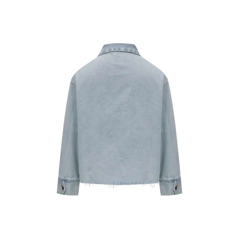 Askyurself Denim Jacket Unisex Washed Blue-1