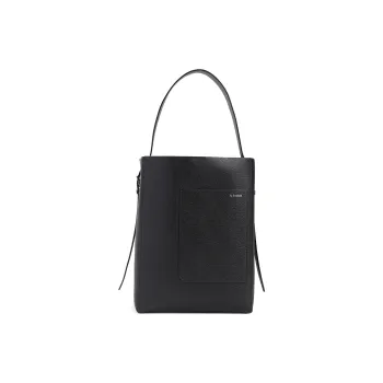 Valextra Calfskin Bucket Bags Shoulder Bags Medium Size Women's Black