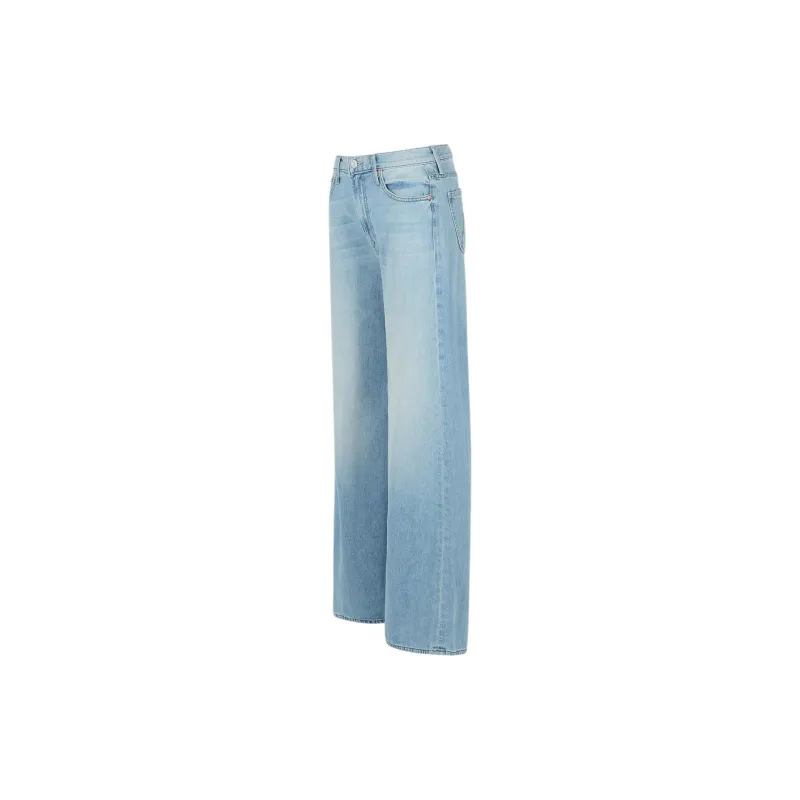 MOTHER Logo Patch Wide Leg Jeans-2