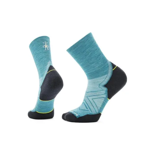 SMARTWOOL Mid-Calf Socks Unisex 1 Pack Light Gray Layered Green