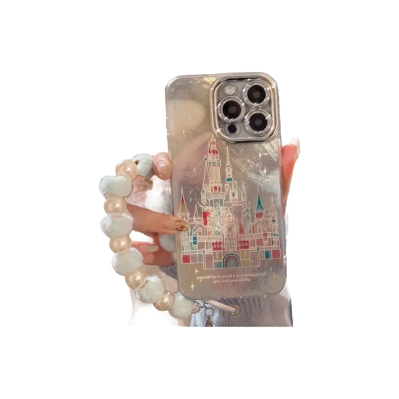 QIZHENG TPU Material Dreamy Ins Multicolor Castle Niche Phone Case Compatible With Apple 16 Pro Max/15/14/13/12/11-1