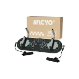 Black[Smart 3-in-1]Smart Chronograph Counting | Resistance Band+Push-Up Board+Flat Mops Stands