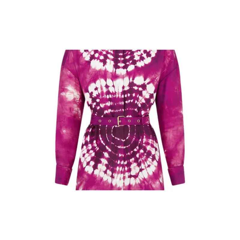 DIOR Long Sleeved Dresses Women's Purple-2