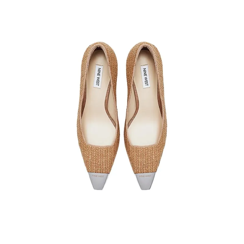 NINE WEST Irregular Heel High Heels 8.5cm Women's Camel-5