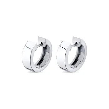 Anita Ko 18K White Gold Wide Huggie Earrings