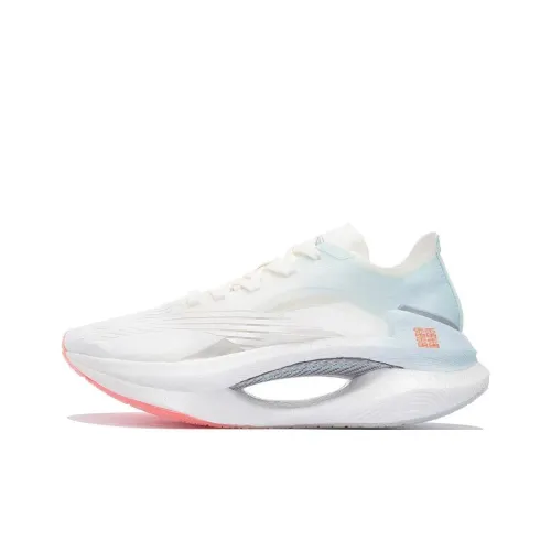 LiNing Jueying 䨻 Cushioning Wear Resistant Low Top Running Shoes Women's White Blue