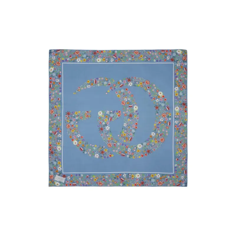 GUCCI Silk Scarves Women's Light Purple-1