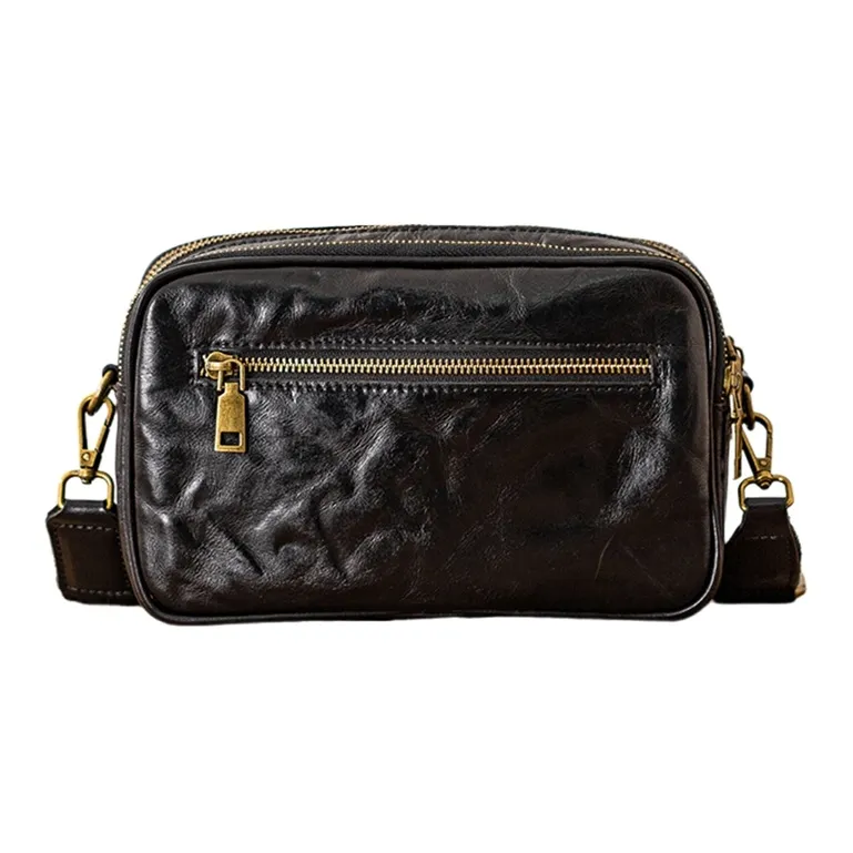 Back Step Cow Leather Shoulder Bag Men's Multicolor-1