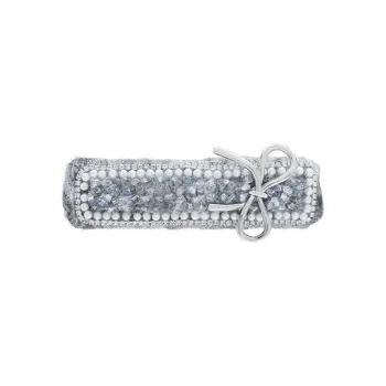 ROYALSASA Faux Crystal, Faux Pearl Edge Clip Women's