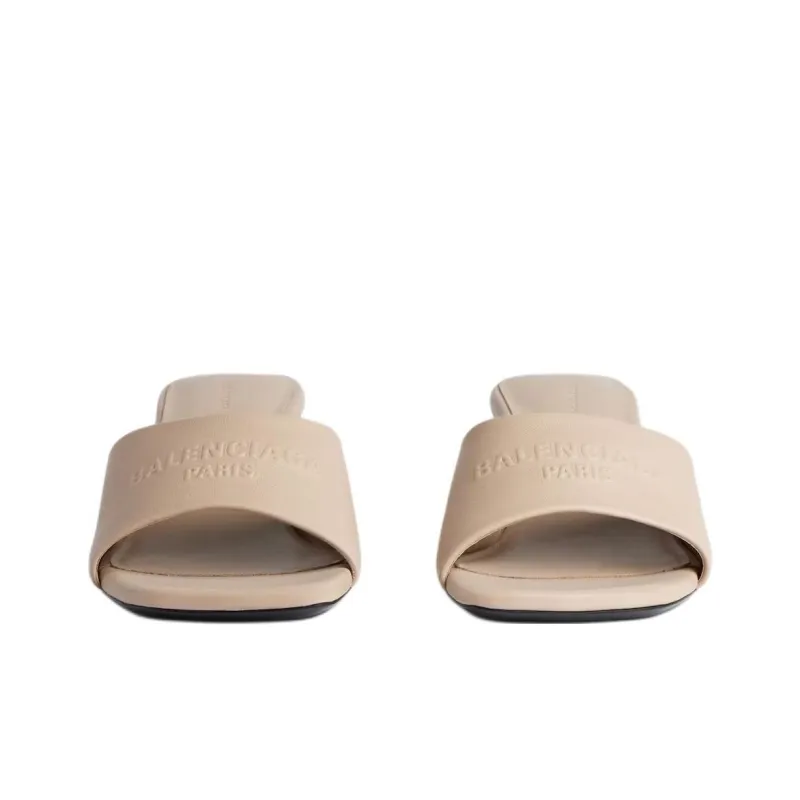 Balenciaga DUTY FREE Slide Slippers 6cm Women's Beige-3