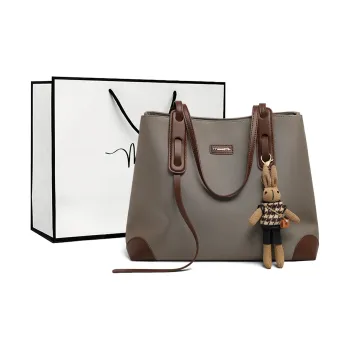 MILLIE'S Fabric Handbag Shoulder Bag Large Size Women's Khaki