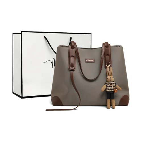 MILLIE'S Fabric Handbag Shoulder Bag Large Size Women's Khaki