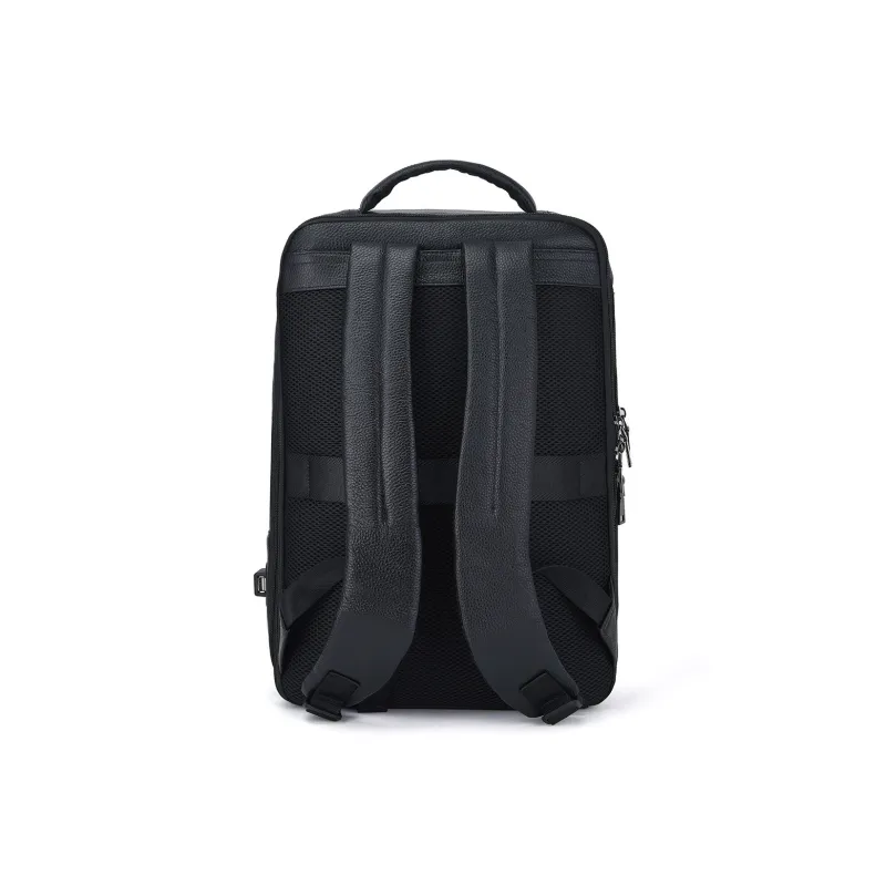 ROBERTA DI CAMERINO Cow Leather With Fabric Backpack Men's Black-1