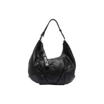 Vic Matie Calfskin Shoulder Bag Women's Black