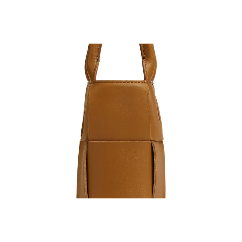 Bottega Veneta CASSETTE Sheepskin Tote Bag, Shopping Bag, Handbag Mini Women's Camel-4