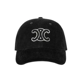 CELINE Triomphe Baseball Cap In Corduroy