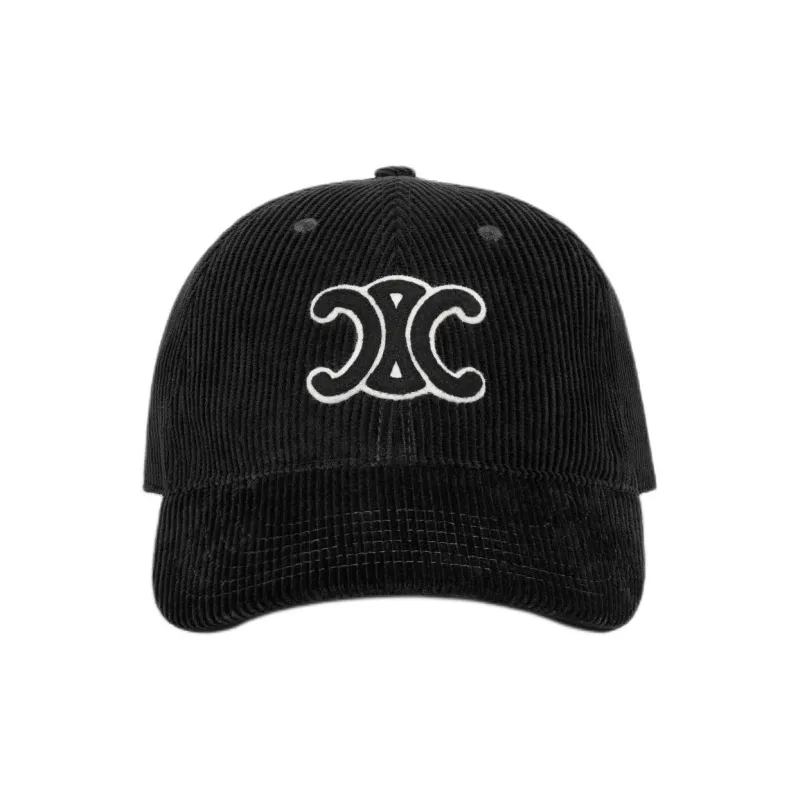 CELINE Triomphe Baseball Cap In Corduroy-0