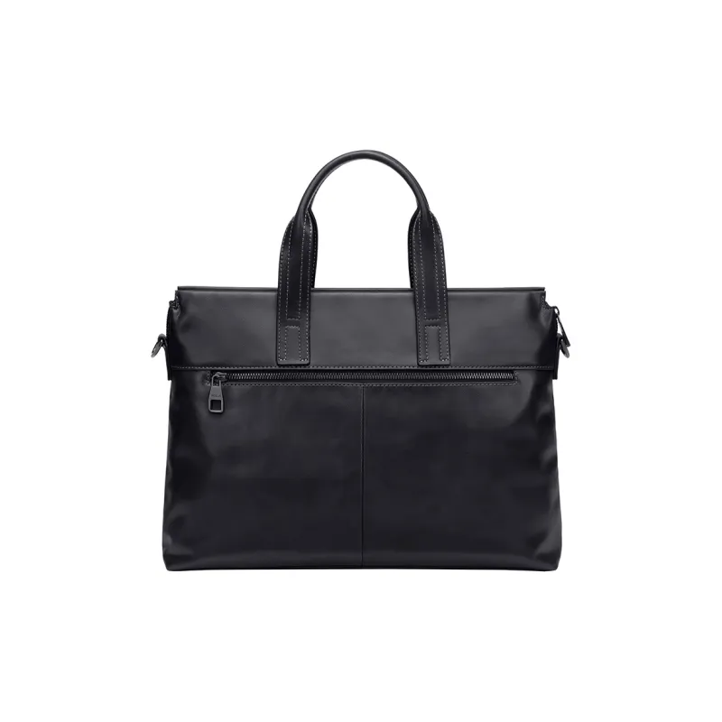 POLO Cow Leather Briefcases Large Size Men's Black Gray Color/Brown-3