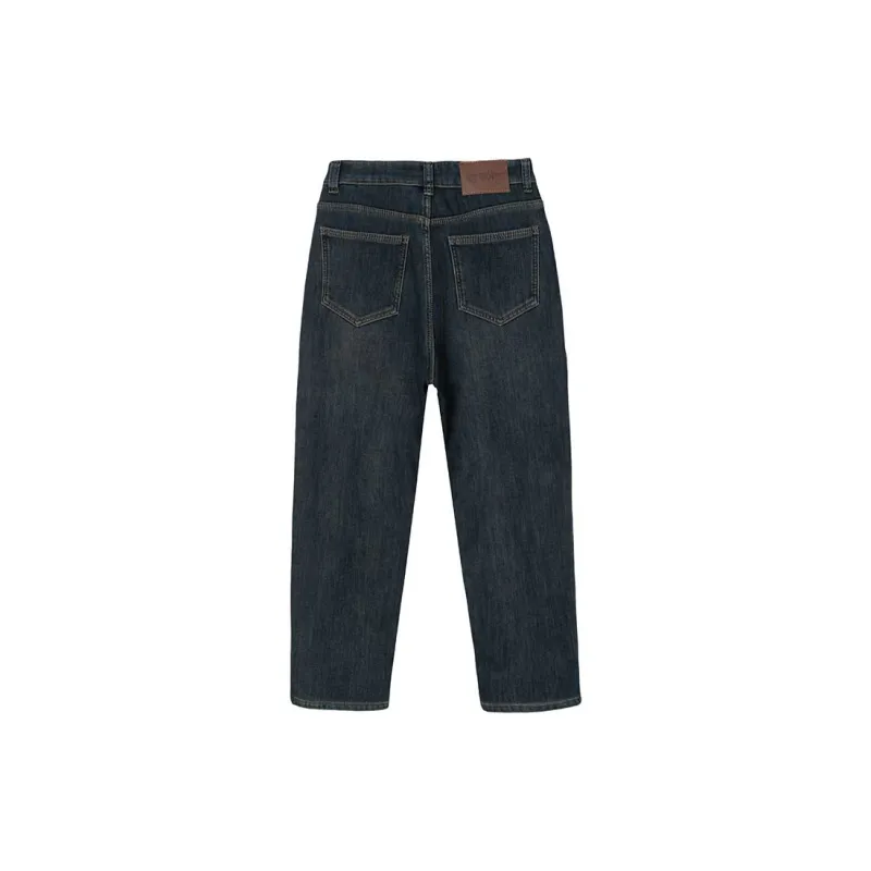 FAWENXIANGZI Jeans Women's Vintage Blue-1