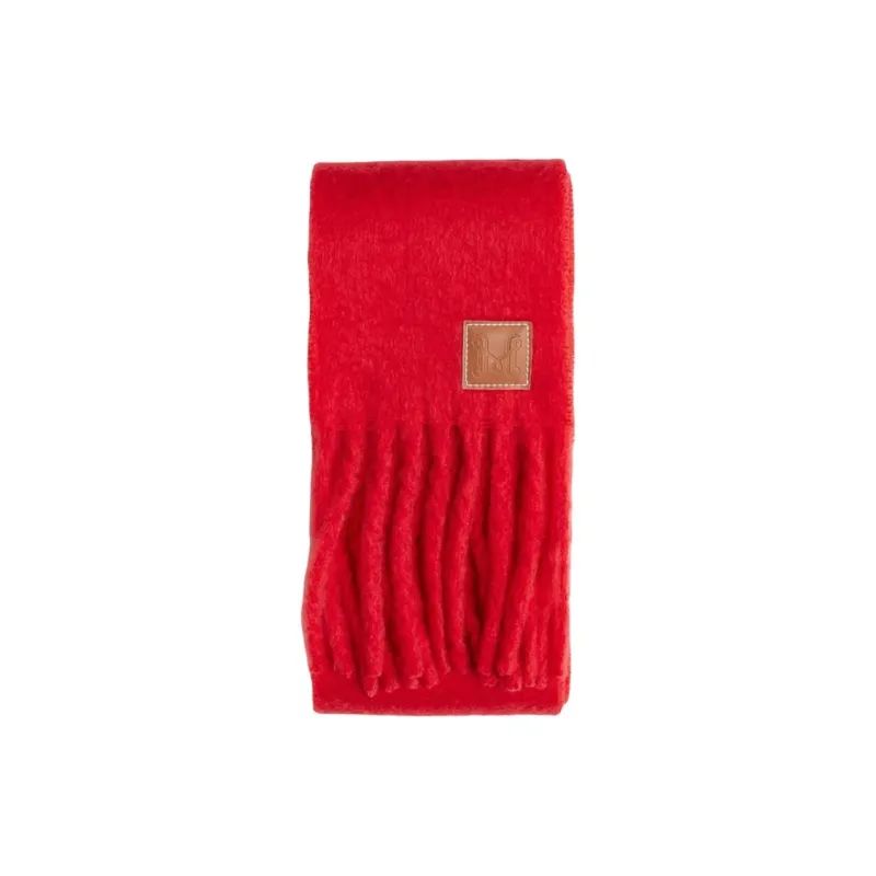 H&M Polyester Knit Scarves Women's Red-0