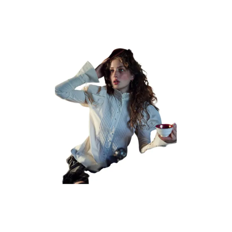 Selkie Collection FW24 Shirt Women's Powder White-3