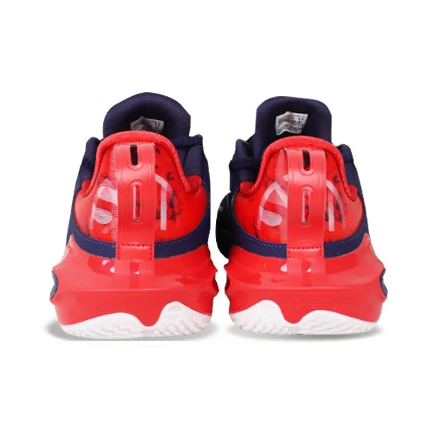 LiNing Flash Strike 11 Cushioning, Slip Resistant, And Abrasion Resistant Low Top Basketball Shoes Men's Navy-4