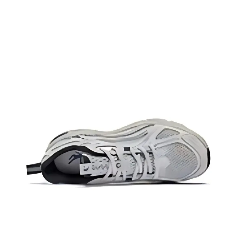 QIAODAN Cushioning Wear Resistant Low Top Sprint Running Shoes Men's Gray-3