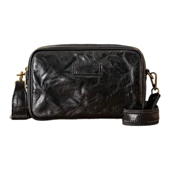 Back Step Cow Leather Shoulder Bag Men's Multicolor
