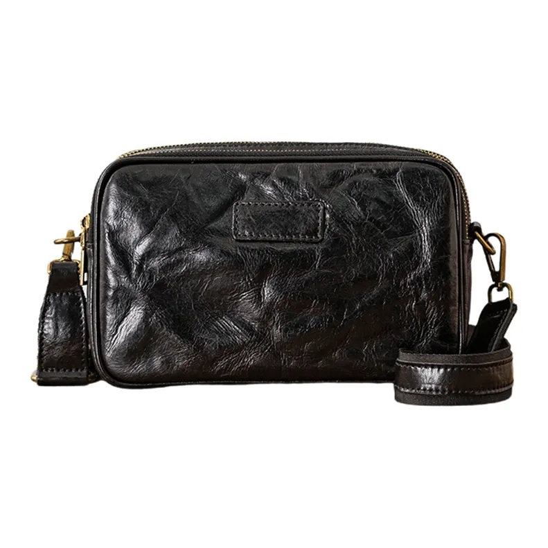 Back Step Cow Leather Shoulder Bag Men's Multicolor-0