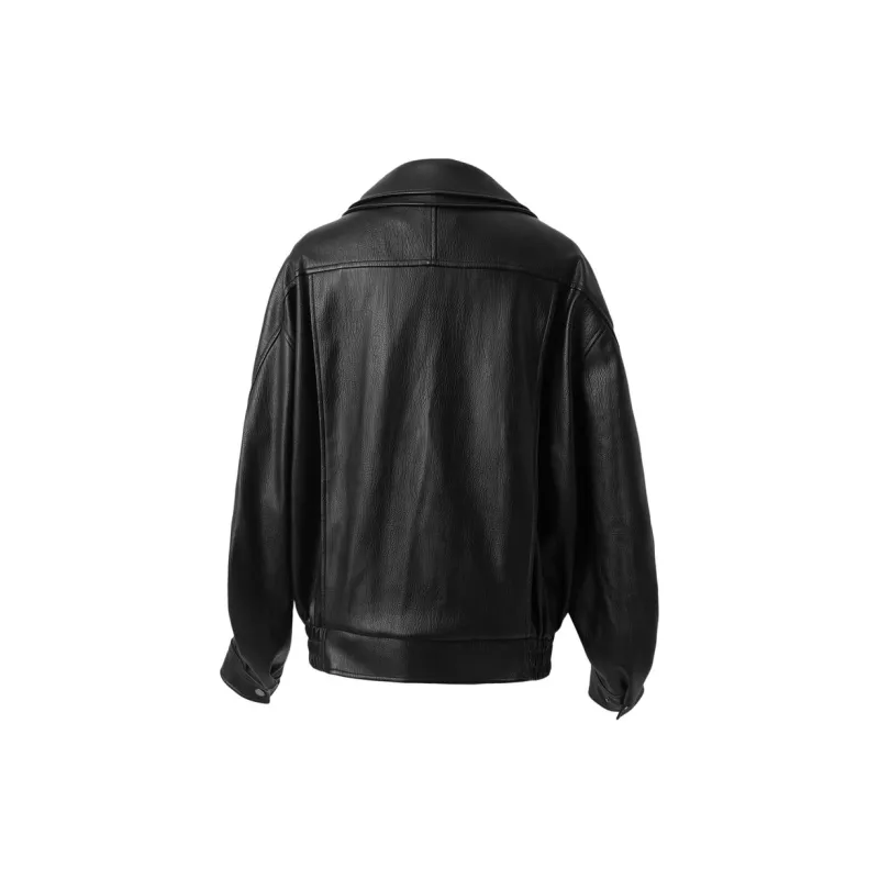 3COLOUR Leather Jacket Women's Classic Black-1