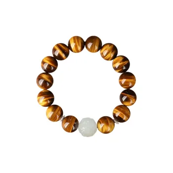 MUSHIFEN Tiger's Eye Stone Bracelets Unisex