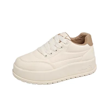 REIHUNG Slip Resistant Water Resistant Wear Resistant Height Increasing Low Top Skateboard Shoes Women's