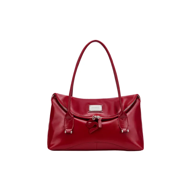 MCMIKO Cow Leather Shoulder Bag Women's Pompeii Red-0