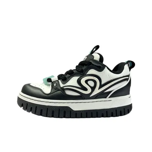 ANTA SNEAKERVERSE 스케이트보드화 로우탑 화이트와 블랙 남성