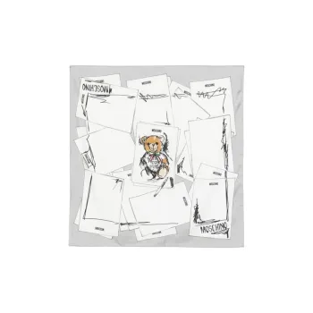 MOSCHINO Teddy Printed Square Scarf
