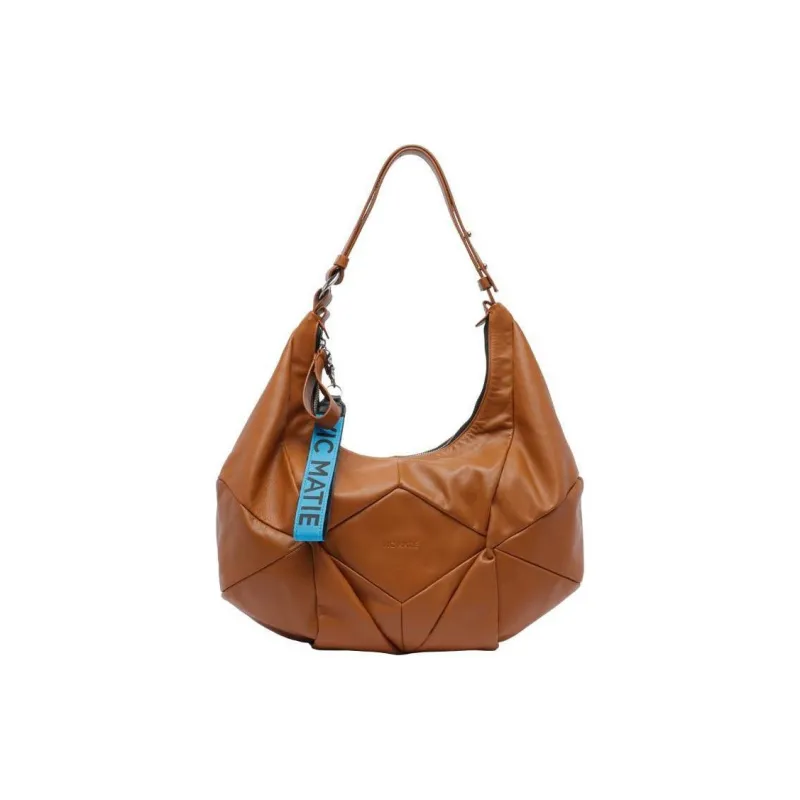 Vic Matie Calfskin Shoulder Bag Women's Brown-0
