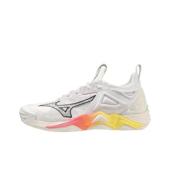Mizuno Wave Momentum 3 Cushioning, Wear Resistant Low Top Training Shoes Unisex White