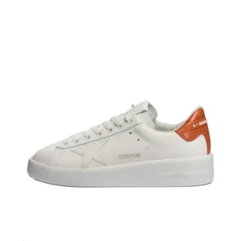 Golden Goose Low Top Skateboard Shoes Women's White Orange