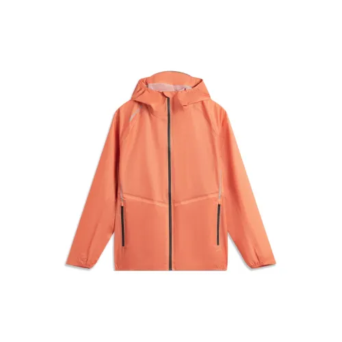 LiNing CF Tracing Ultra-Light Rainproof Windbreaker Jacket Unisex Pumpkin Orange